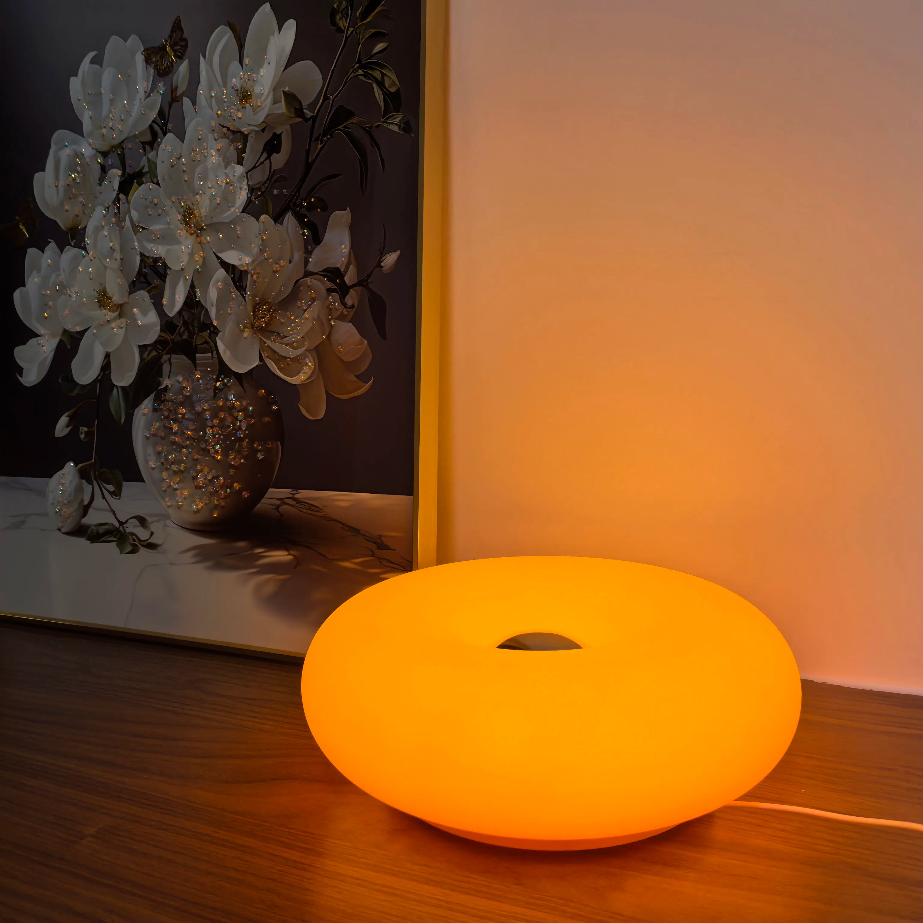 Bauhaus USB Table Lamp Plastic Round Night Light