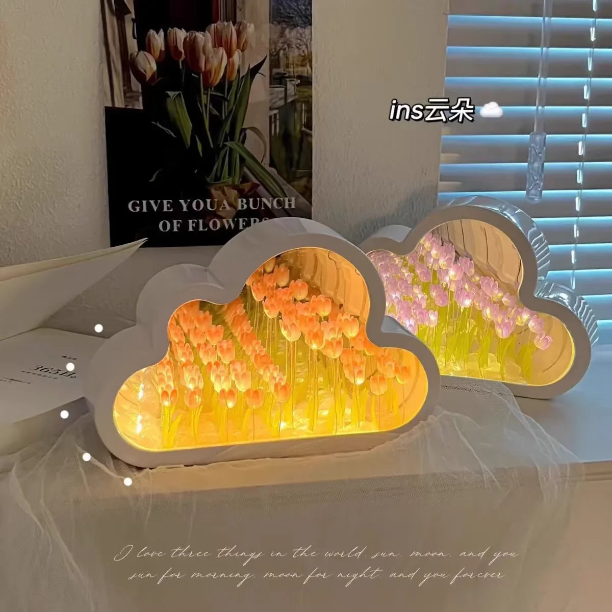 DIY Cloud Tulip Nightlight Handmade Flower Atmosphere Light