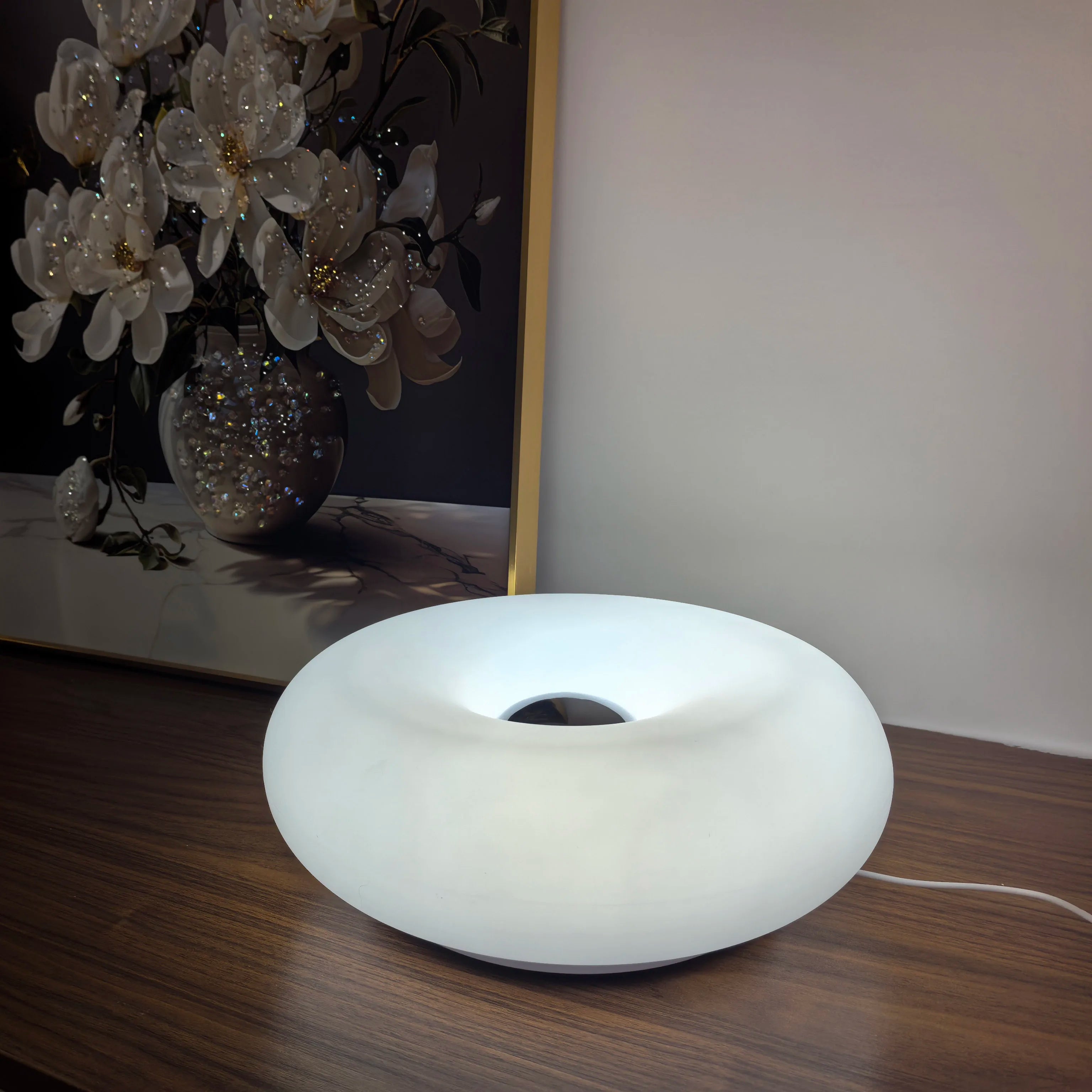 Bauhaus USB Table Lamp Plastic Round Night Light