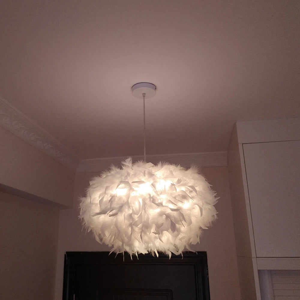 Feather LED Pendant Light Chandelier for Modern Spaces