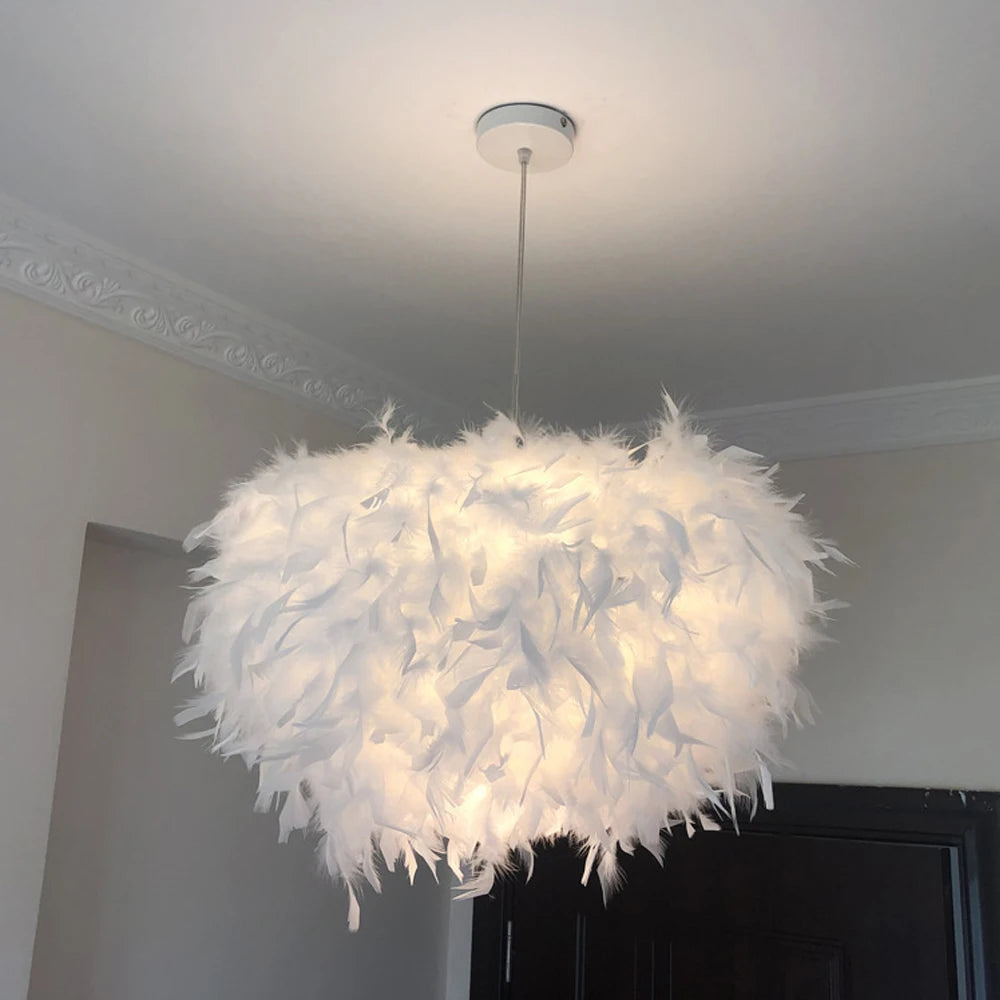 Feather LED Pendant Light Chandelier for Modern Spaces